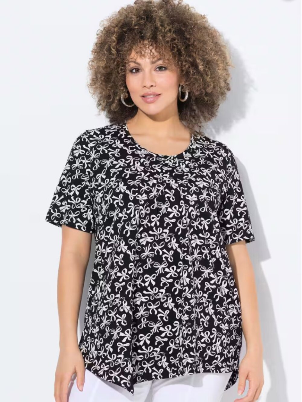 Ulla Popken Bow Print T-Shirt